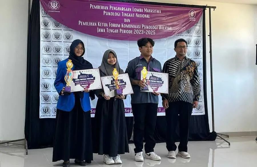Foto pendukung: Mahasiswa Psikologi UMP Raih Juara 1 dalam Lomba Penelitian Psikologi 2023