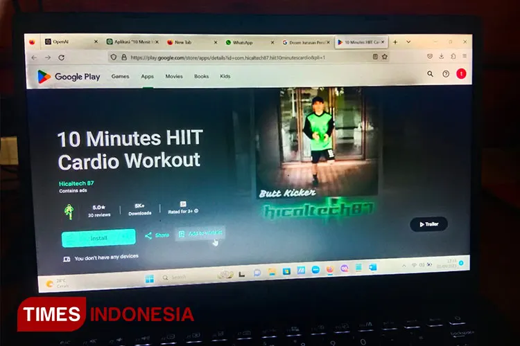 Foto pendukung: Inovasi Terbaru dari Dosen Universitas Siliwangi: Aplikasi 10 Minutes HIIT Cardio Workout Membantu Menjaga Kesehatan di Tengah Kesibukan