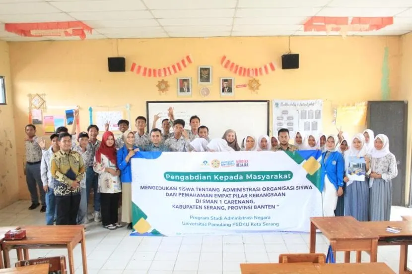 Foto pendukung: Dosen Unpam PSDKU Serang Berbagi Ilmu dalam Kegiatan Pengabdian Masyarakat di SMAN 1 Carenang