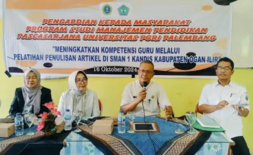 Featured image: Dosen Pascasarjana UPGRIP Gelar Pelatihan Penulisan Karya Ilmiah di SMAN 1 Ogan Ilir