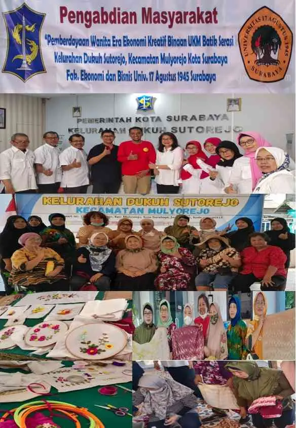 Sampul: “Dosen FEB Untag Surabaya Lakukan Pengabdian Masyarakat untuk Pemberdayaan Wanita di Era Ekonomi Kreatif”