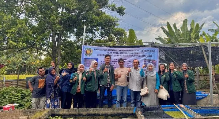 Sampul: LPPM-USU Berdayakan Kelompok Tani Purnama Ikan dengan Budidaya Lele di Kolam Terpa