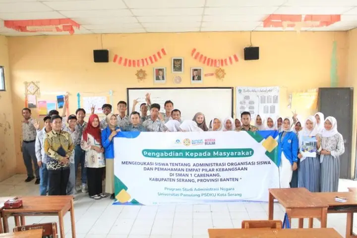 Sampul: Dosen Unpam PSDKU Serang Berbagi Ilmu dalam Kegiatan Pengabdian Masyarakat di SMAN 1 Carenang
