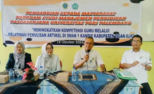 Sampul: Dosen Pascasarjana UPGRIP Gelar Pelatihan Penulisan Karya Ilmiah di SMAN 1 Ogan Ilir
